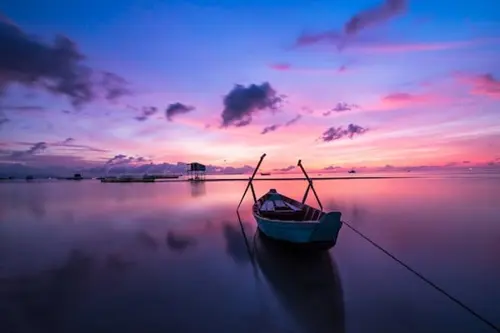 Sunset in Vietnam in winter