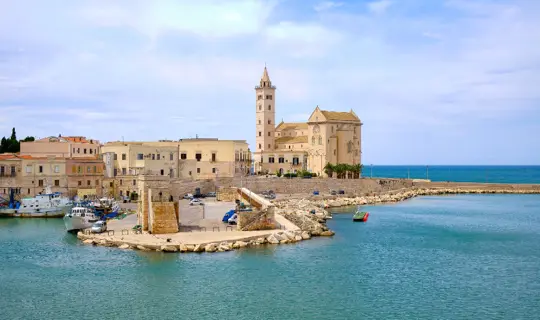 View of Trani, with his famous cathedral and port