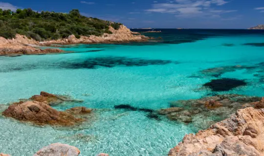 Emerald sea in the Principe beach,Olbia, Arzachena