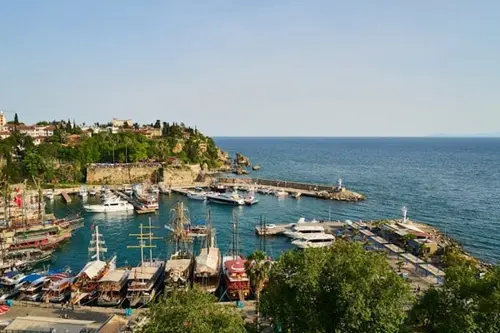 Port in Turkey in summer